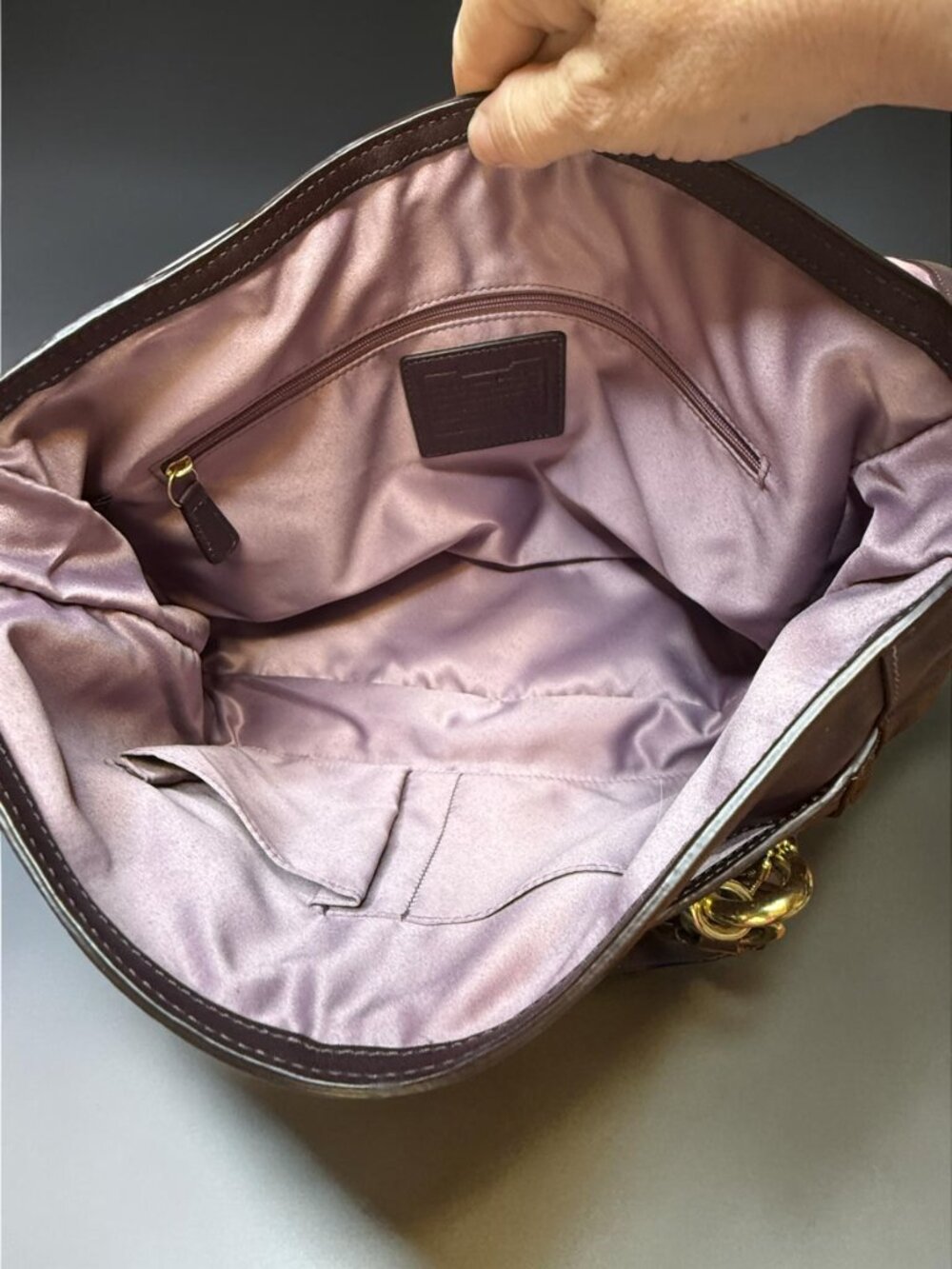 Coach Kristin Ostrich Embossed Leather Spectator Satchel — EUC - Picture 3 of 16